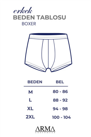 Gri Erkek Düğmeli Boxer Havlu Bel %100 Pamuk Penye - 3