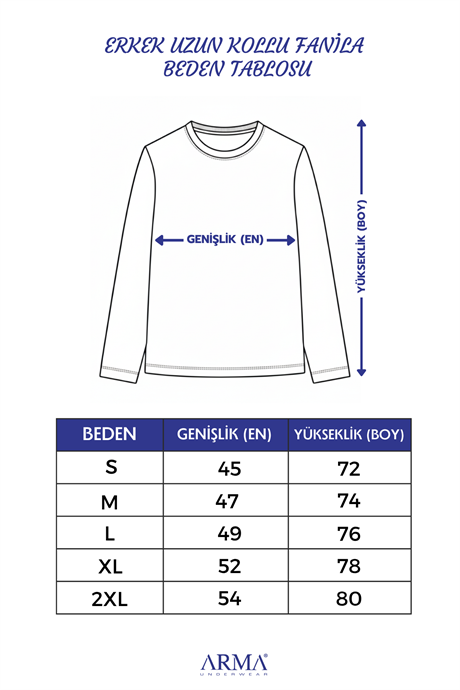 Gri Erkek Regular Fit Bisiklet Yaka Uzun Kollu Tişört 2'li Paket %100 Pamuk - 4