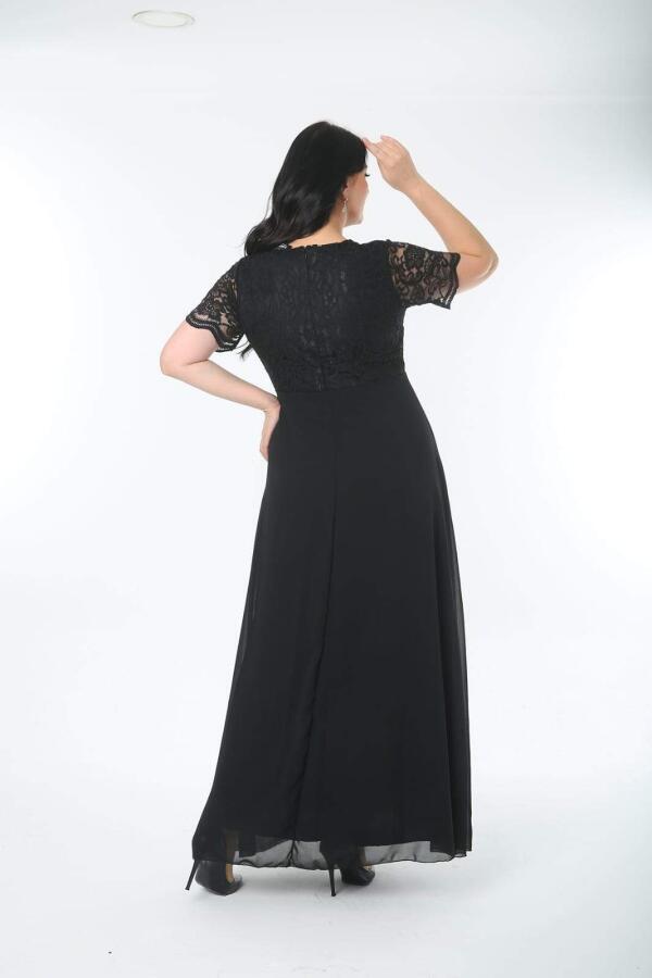 Guipure Chiffon Plus Size Evening Dress DD793 - 8