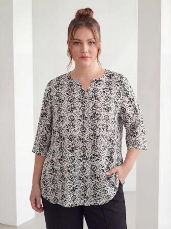 Hakim Yaka Kısa Kol Büyük Beden Gömlek Beyaz - RMG