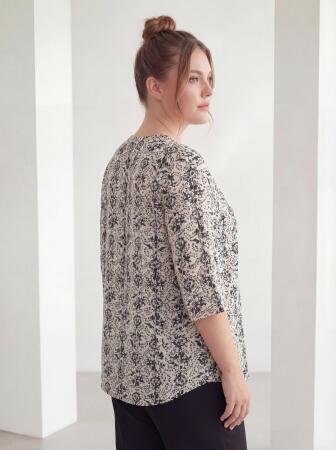 Hakim Yaka Kısa Kol Büyük Beden Gömlek Beyaz - RMG (1)