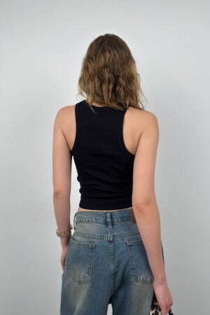 Halter Yaka Kolsuz Bluz - 4