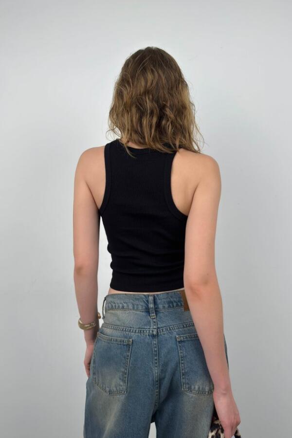 Halter Yaka Kolsuz Bluz - 4