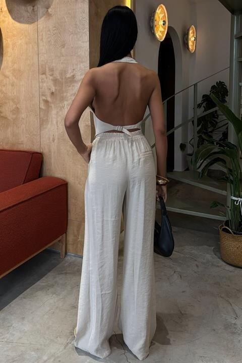 Halter Yaka Yelekli Modal Takım 10144 - 8
