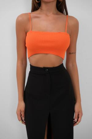 İnce Askılı Crop Top - 4