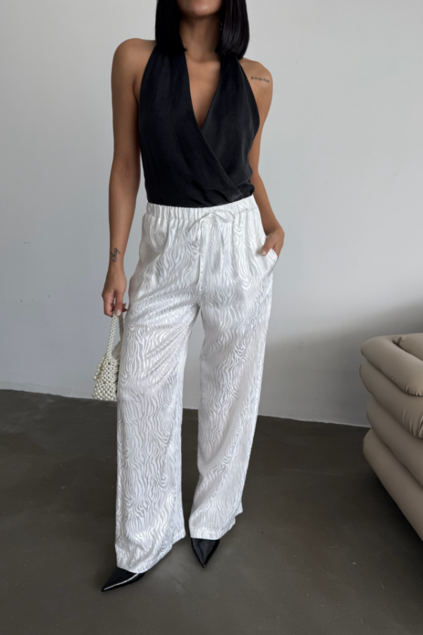 JAKAR SATEN PANTOLON - Beyaz - 2