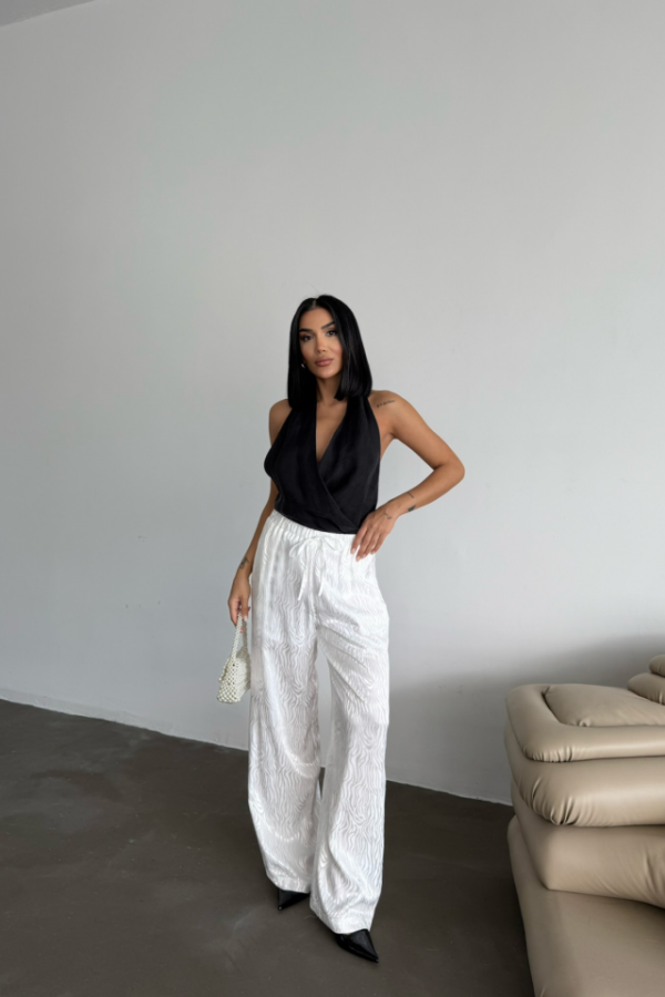 JAKAR SATEN PANTOLON - Beyaz - 1