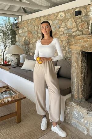 Jasmin Süzüneli Keten Tulum 1280-08 - ANGELINO BuyukBedeniz