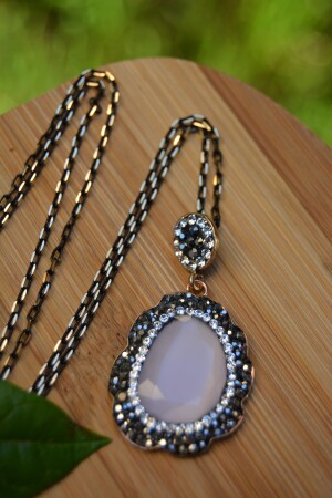 JEWELLERY Bayan Kolye Kedi Gözü Pembe - 3
