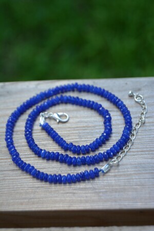 JEWELLERY Bayan Kolye Rondela Kesim Ceyt Doğal Taş - 1