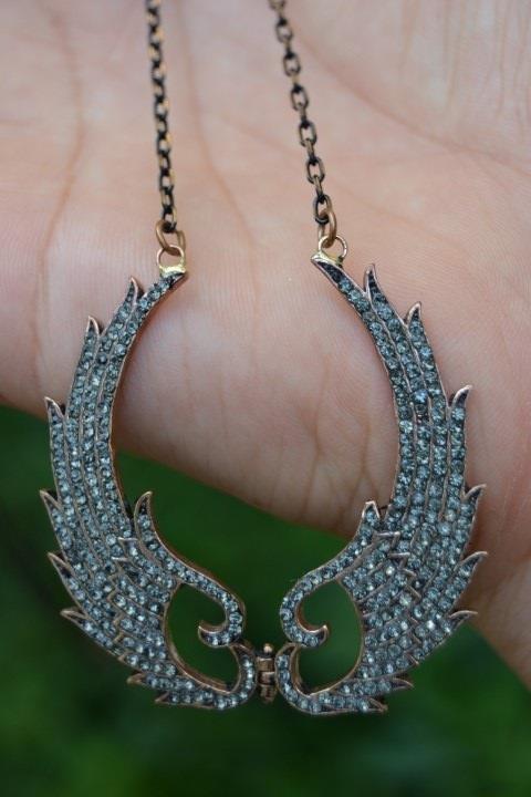 JEWELLERY Black Diamond Melek Kanat Bayan Kolye - 2