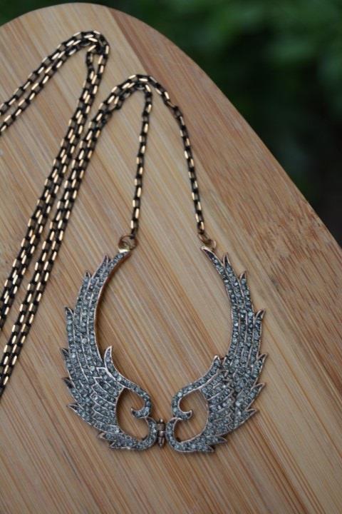 JEWELLERY Black Diamond Melek Kanat Bayan Kolye - 3