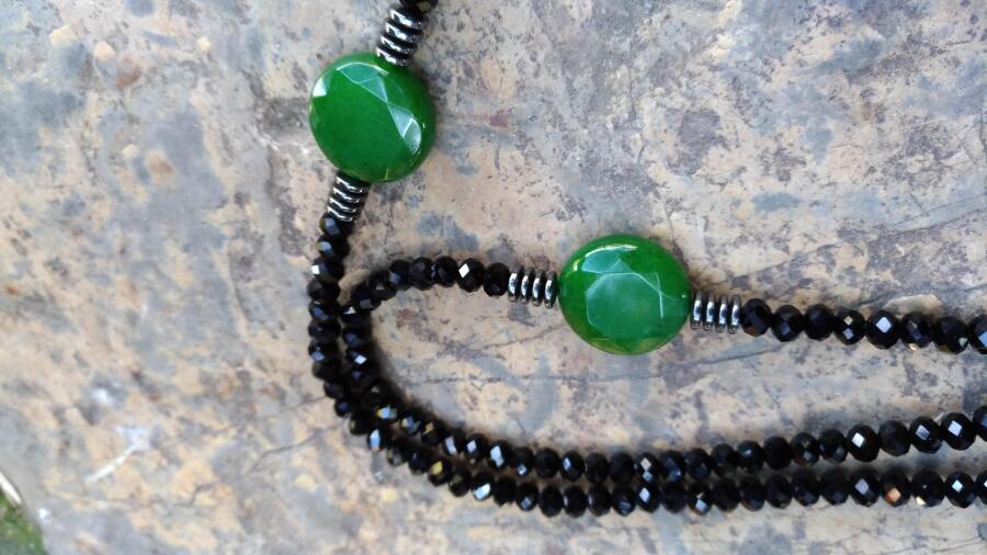 JEWELLERY Özel Tasarım Yeşim Doğal Taş Bayan Kolye - 2