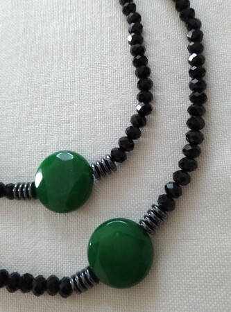JEWELLERY Özel Tasarım Yeşim Doğal Taş Bayan Kolye - 3