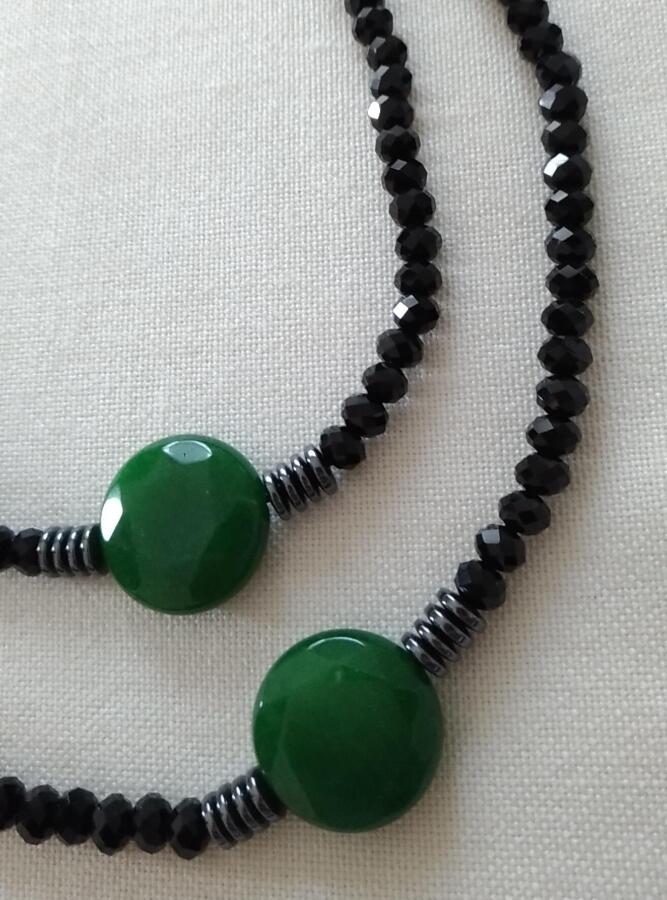 JEWELLERY Özel Tasarım Yeşim Doğal Taş Bayan Kolye - 3