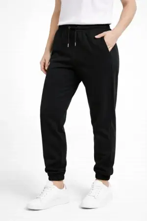 Jogger Eşofman Altı Rahat Kalıp, Cepli, Lastikli Paça, Günlük Spor Pantolon - Siyah - 4