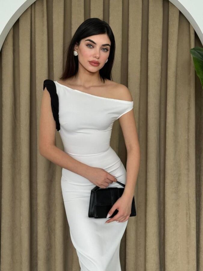 Jovani Omuz Detaylı Elbise - 1