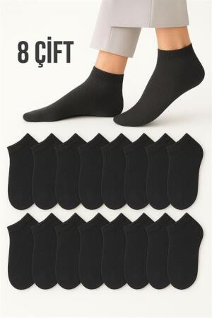 Kadın Antrasit Terletmez Comfort Pamuklu Patik Çorap 8 Çift - Arma Yıldız