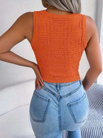 Kadın Askılı Bisiklet Yaka Güpüs Dekolteli Triko Crop Bluz - 4