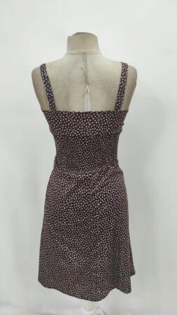 Kadın Askılı V Yakalı Beli Lastikli Yırtmaçlı Süprem Midi Elbise - 7