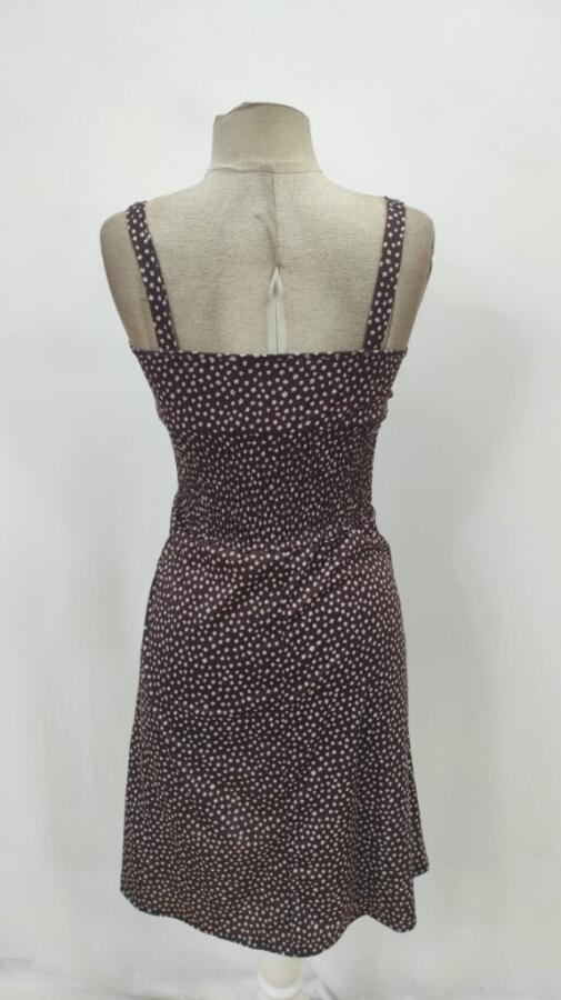 Kadın Askılı V Yakalı Beli Lastikli Yırtmaçlı Süprem Midi Elbise - 7