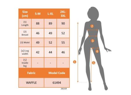 Kadın Askılı Yuvarlak Yaka Düğmeli Waffle Kısa Tulum - 7