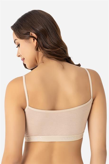 Kadın Bambu İp Askılı Çıkarılabilir Pedli Büstiyer Renkli 3'lü Paket - 7