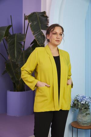 Kadın Büyük Beden Oliv Ceket - RMG