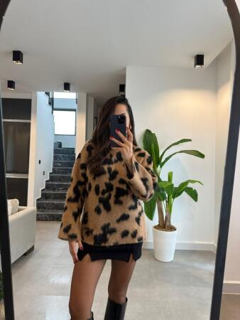 Kadın çift Yırtmaç Detaylı Mını Etek - ANGELINO BuyukBedeniz (1)