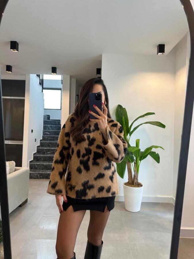 Kadın çift Yırtmaç Detaylı Mını Etek - 2