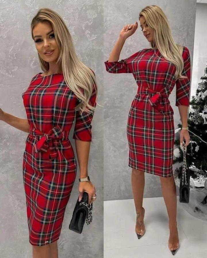 Kadın Dalgıc Kumaş Djıtal Baskılı Elbıse - 1