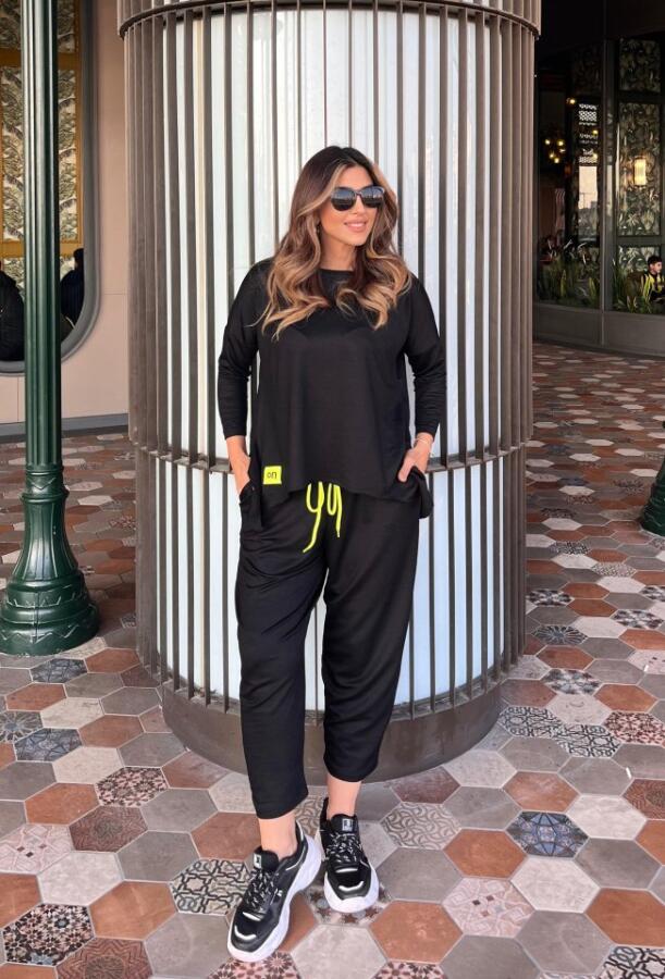 Kadın Iki Iplik Viskon Pamuk Kumaş Arma Detaylı Ikili Takım - 2