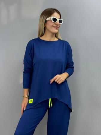 Kadın Iki Iplik Viskon Pamuk Kumaş Arma Detaylı Ikili Takım - 4