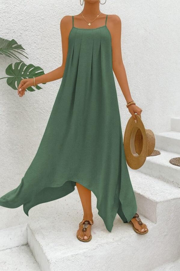 Kadın Ip Askılı V Yakalı Asimetrik Detaylı Aerobin Elbise - 4