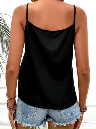 Kadın Ip Askılı V Yakalı Pulpayet Detaylı Sandy Bluz - ANGELINO BuyukBedeniz (1)