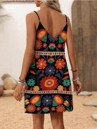 Kadın Ip Askılı V Yakalı Süprem Elbise - 3