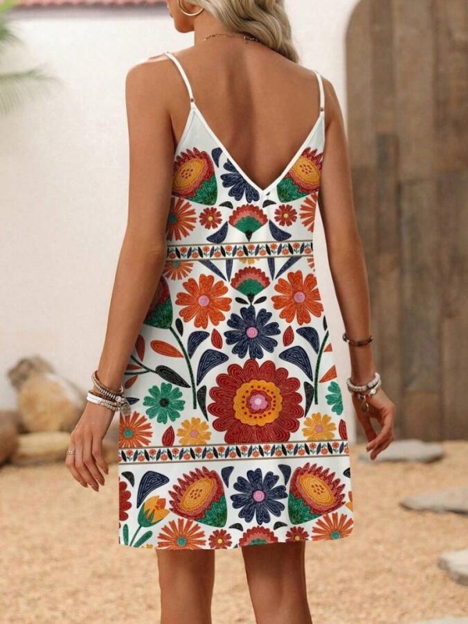 Kadın Ip Askılı V Yakalı Süprem Elbise - 2