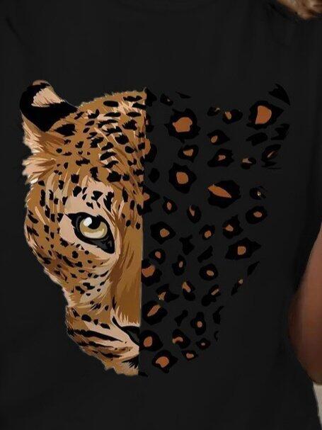 Kadın Kısa Kollu Bisiklet Yaka Desenli Viskon Bluz - 2