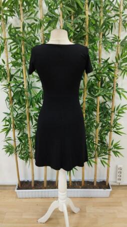 Kadın Kısa Kollu Derin Büzgülü V Yakalı Viskon Elbise - 8