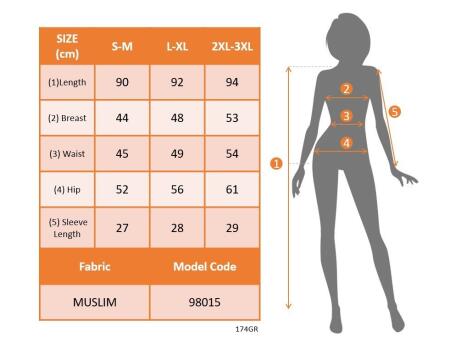 Kadın Kısa Kollu Hakim Yaka önden Düğmeli Kısa Müslim Elbise - 4