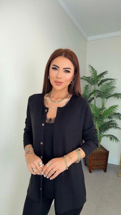 Kadın Kısa Kollu Kare Yakalı önden çapraz Kesim Detaylı Krep Elbise - 2