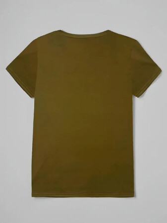 Kadın Kısa Kollu Kedi Ve Pati Baskılı Süprem T-shirt - 4