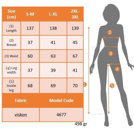 Kadın Kısa Kollu Kruvaze Yakalı Viskon Uzun Tulum - 4