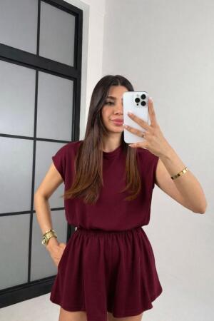Kadın Kısa Kollu V Yaka Bluz - 5