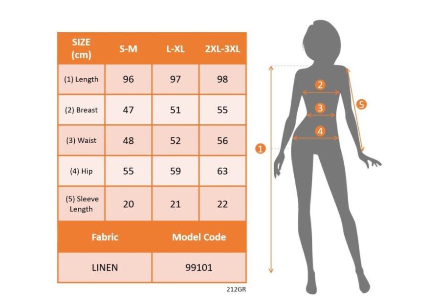 Kadın Kısa Kollu V Yakalı Beli Kuşaklı Ithal Keten Elbise - 5