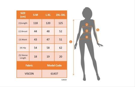 Kadın Kısa Kollu V Yakalı Maksi Boy Viskon Elbise - 4