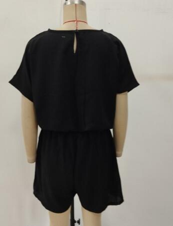 Kadın Kısa Kollu Yuvarlak Yakalı Ithal Keten Bluz Ve Short Ikili Takım - 5