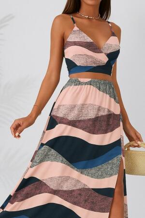 Kadın Kolsuz Askılı Crop Ikili Süprem Takım - ANGELINO BuyukBedeniz (1)