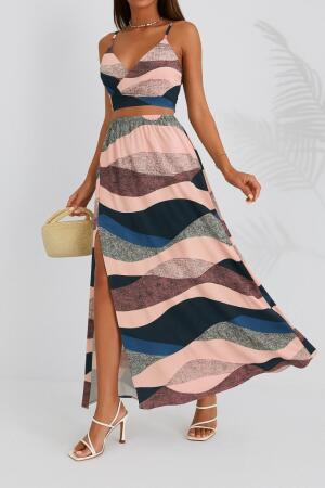 Kadın Kolsuz Askılı Crop Ikili Süprem Takım - 3