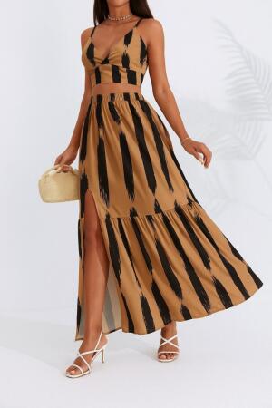 Kadın Kolsuz Askılı Crop Ikili Süprem Takım - 3